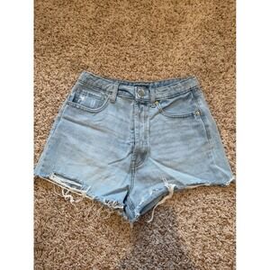 Wild Fable Highest Rise Cutoff Denim Shorts Light Wash Blue Size 6